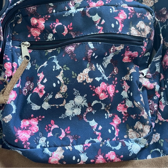 Jansport Blue Mickey Floral Backpack - Picture 4 of 7